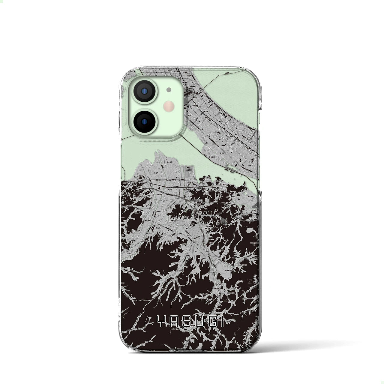 【安来(島根県)】地図柄iPhoneケース(クリアタイプ)