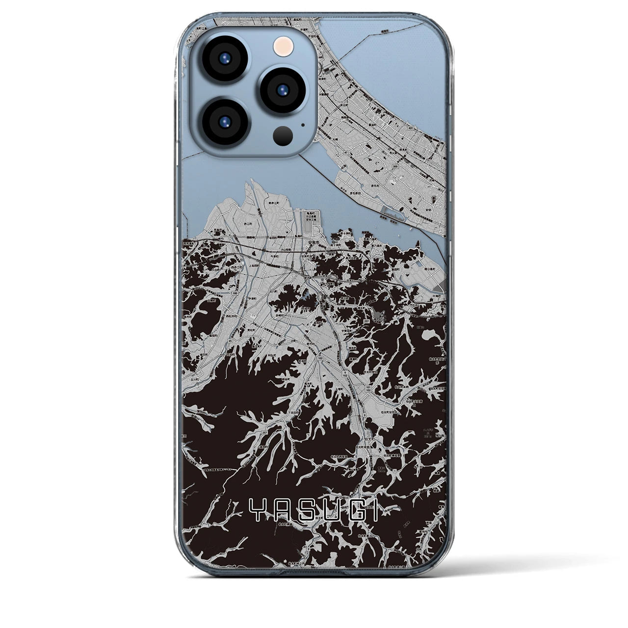 【安来(島根県)】地図柄iPhoneケース(クリアタイプ)