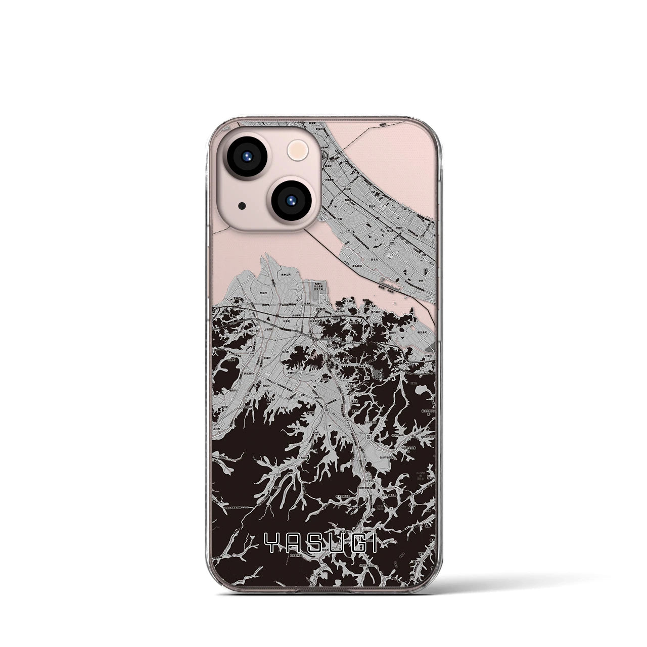 【安来(島根県)】地図柄iPhoneケース(クリアタイプ)