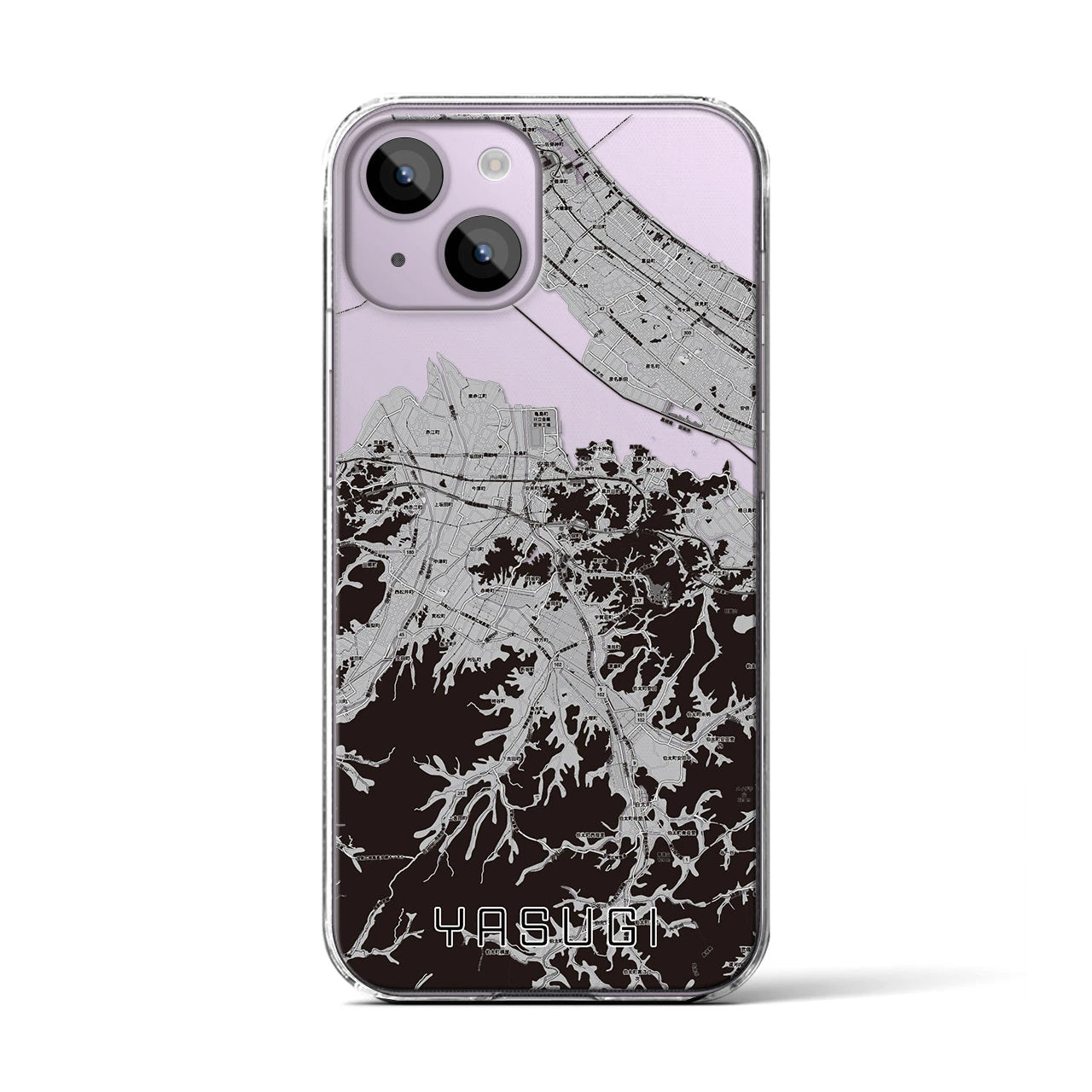 【安来(島根県)】地図柄iPhoneケース(クリアタイプ)