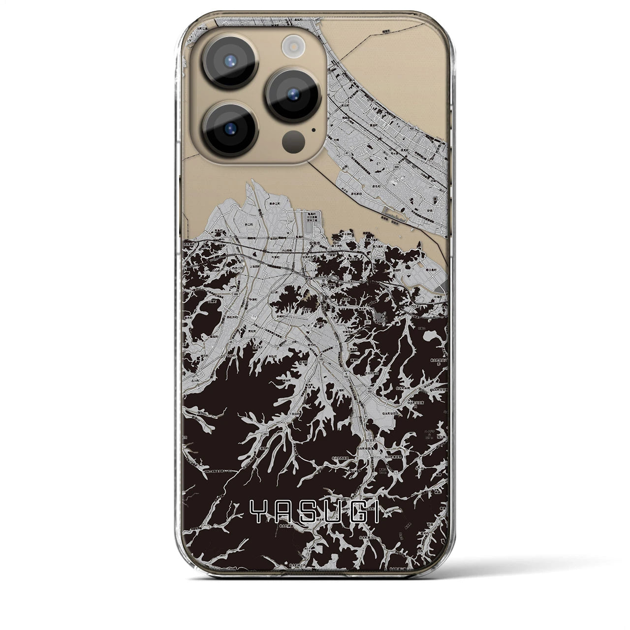 【安来(島根県)】地図柄iPhoneケース(クリアタイプ)