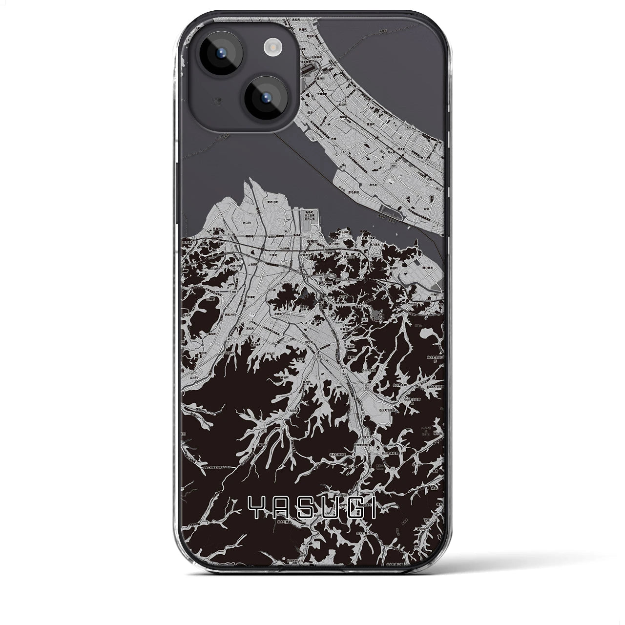 【安来(島根県)】地図柄iPhoneケース(クリアタイプ)