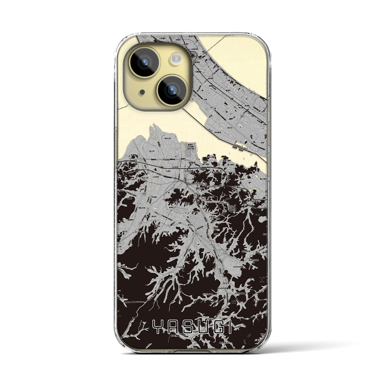 【安来(島根県)】地図柄iPhoneケース(クリアタイプ)