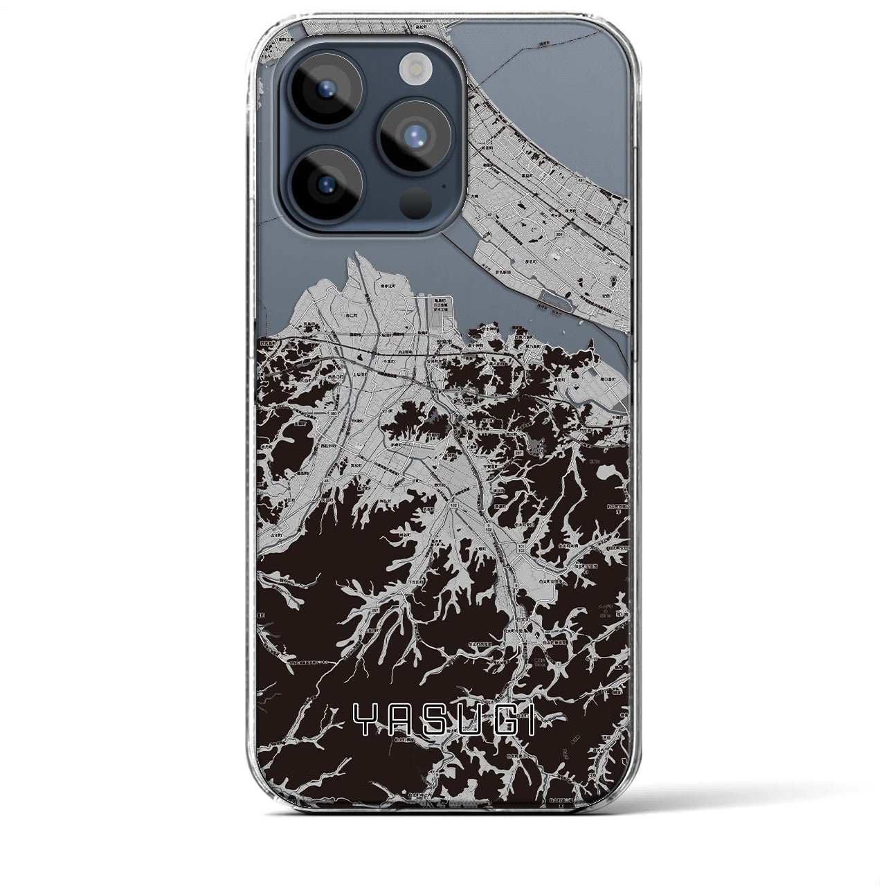 【安来(島根県)】地図柄iPhoneケース(クリアタイプ)