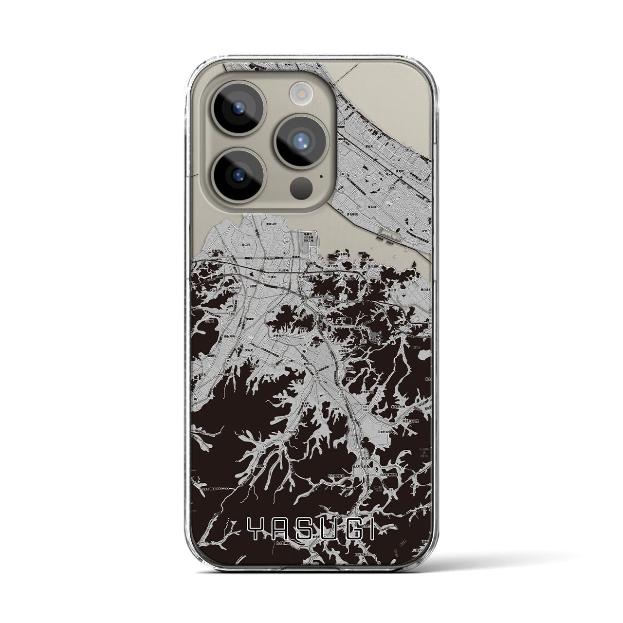 【安来(島根県)】地図柄iPhoneケース(クリアタイプ)