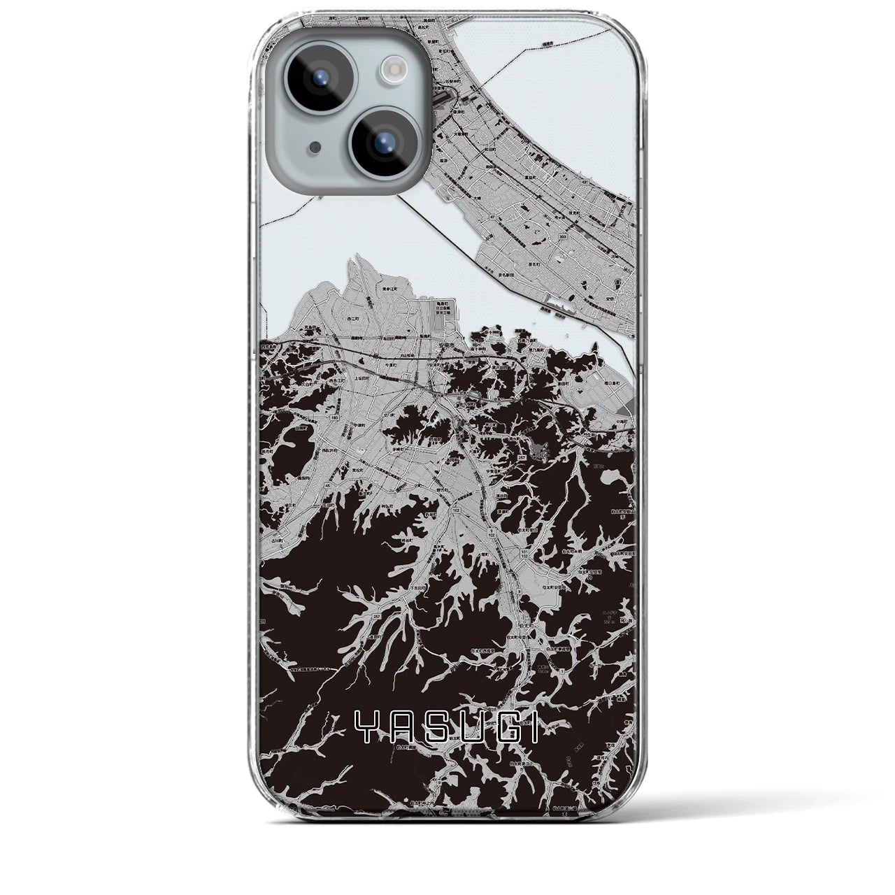 【安来(島根県)】地図柄iPhoneケース(クリアタイプ)