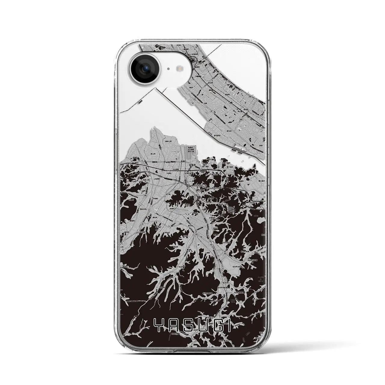 【安来(島根県)】地図柄iPhoneケース(クリアタイプ)