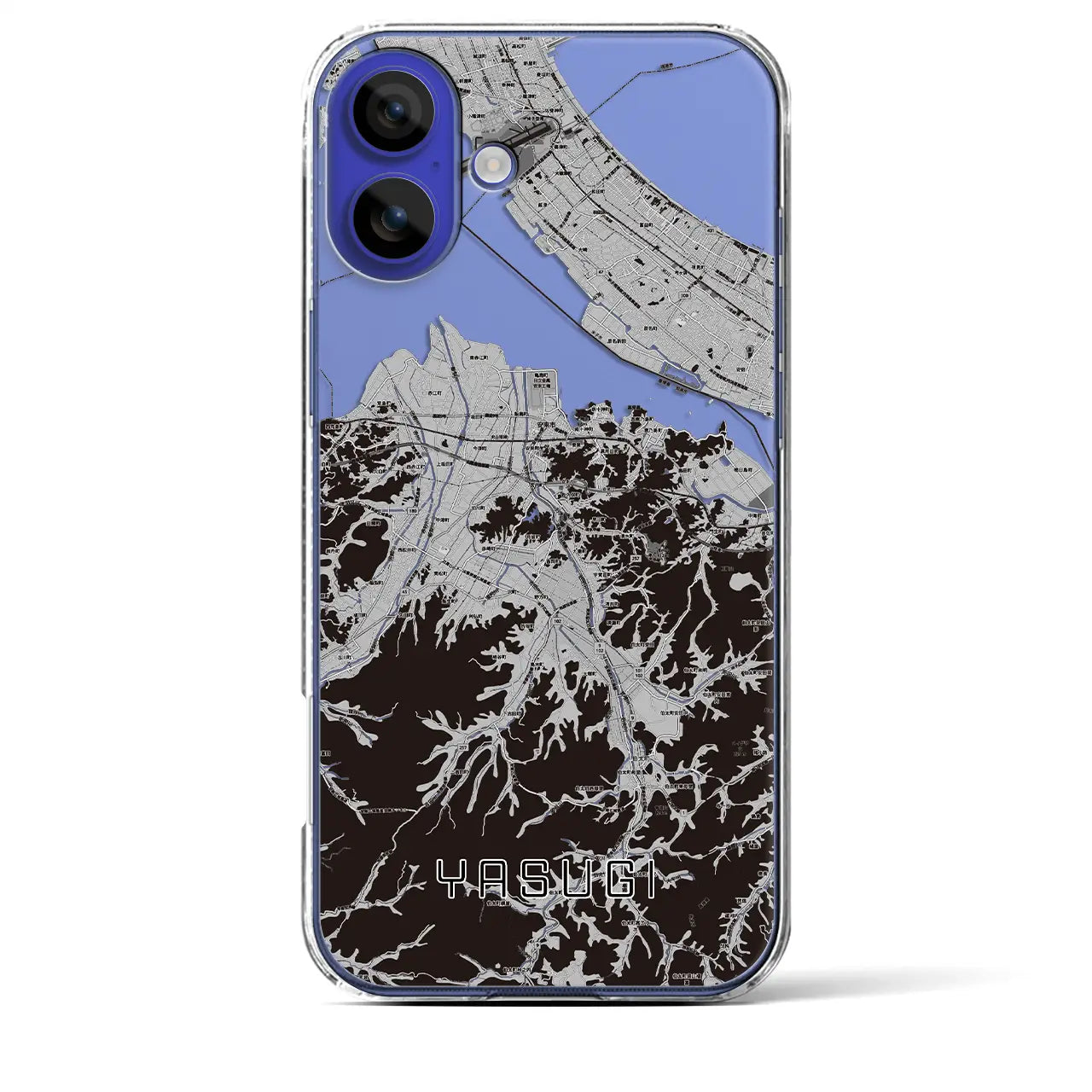 【安来(島根県)】地図柄iPhoneケース(クリアタイプ)