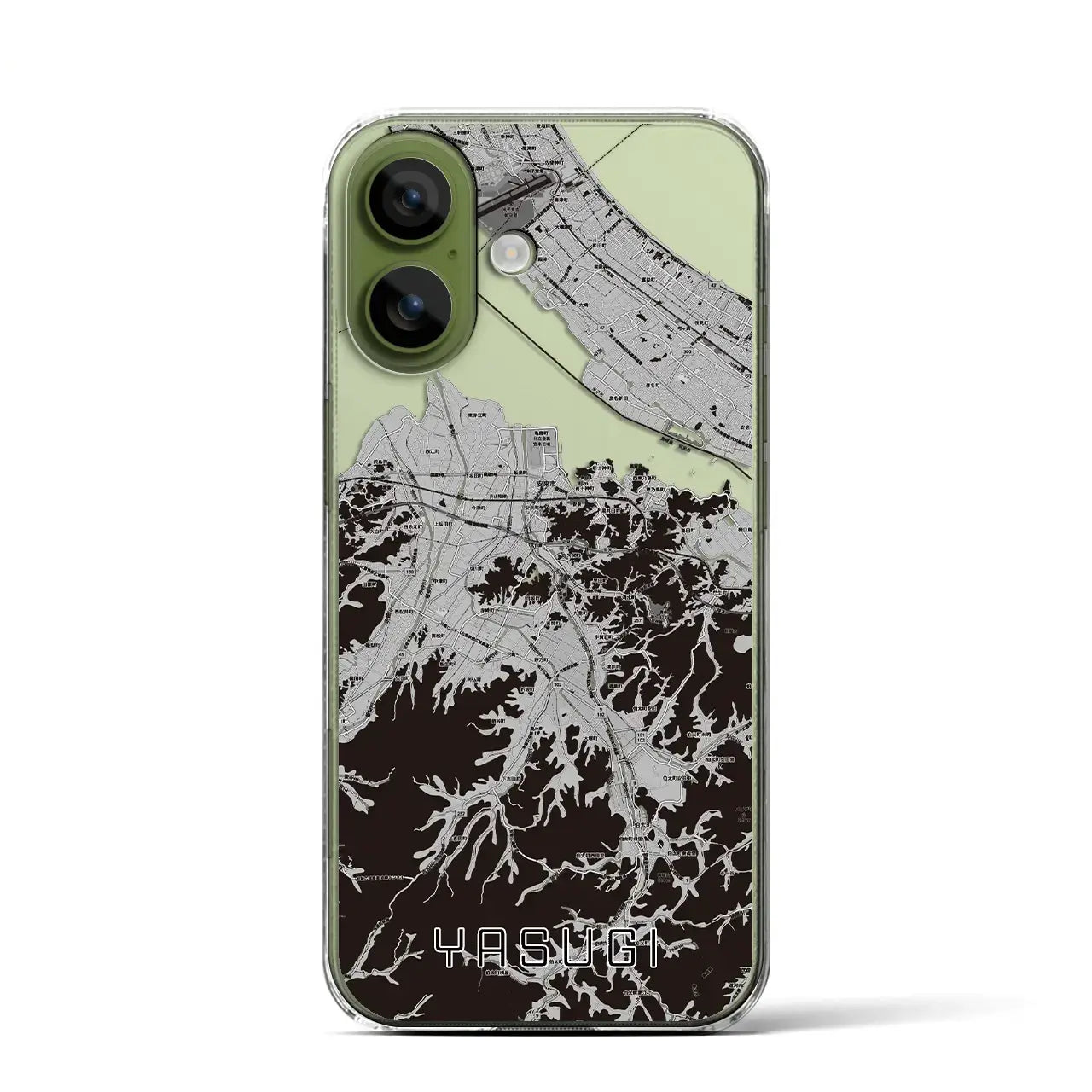 【安来(島根県)】地図柄iPhoneケース(クリアタイプ)