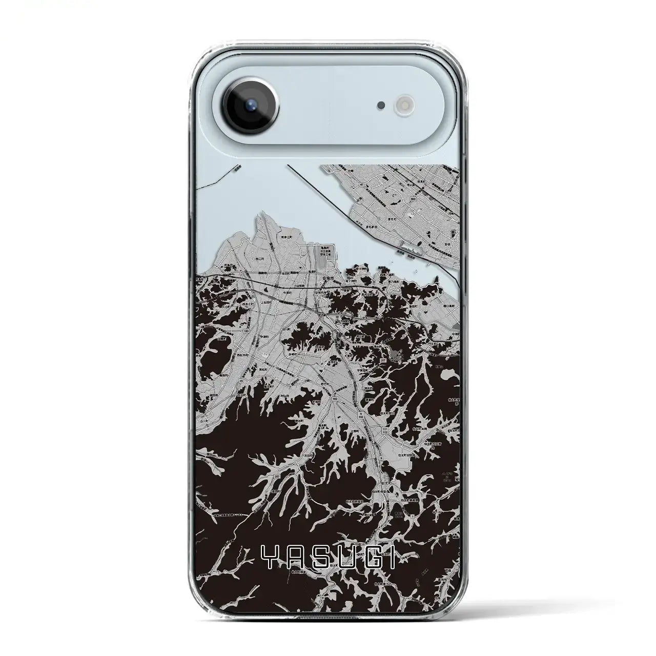 【安来(島根県)】地図柄iPhoneケース(クリアタイプ)