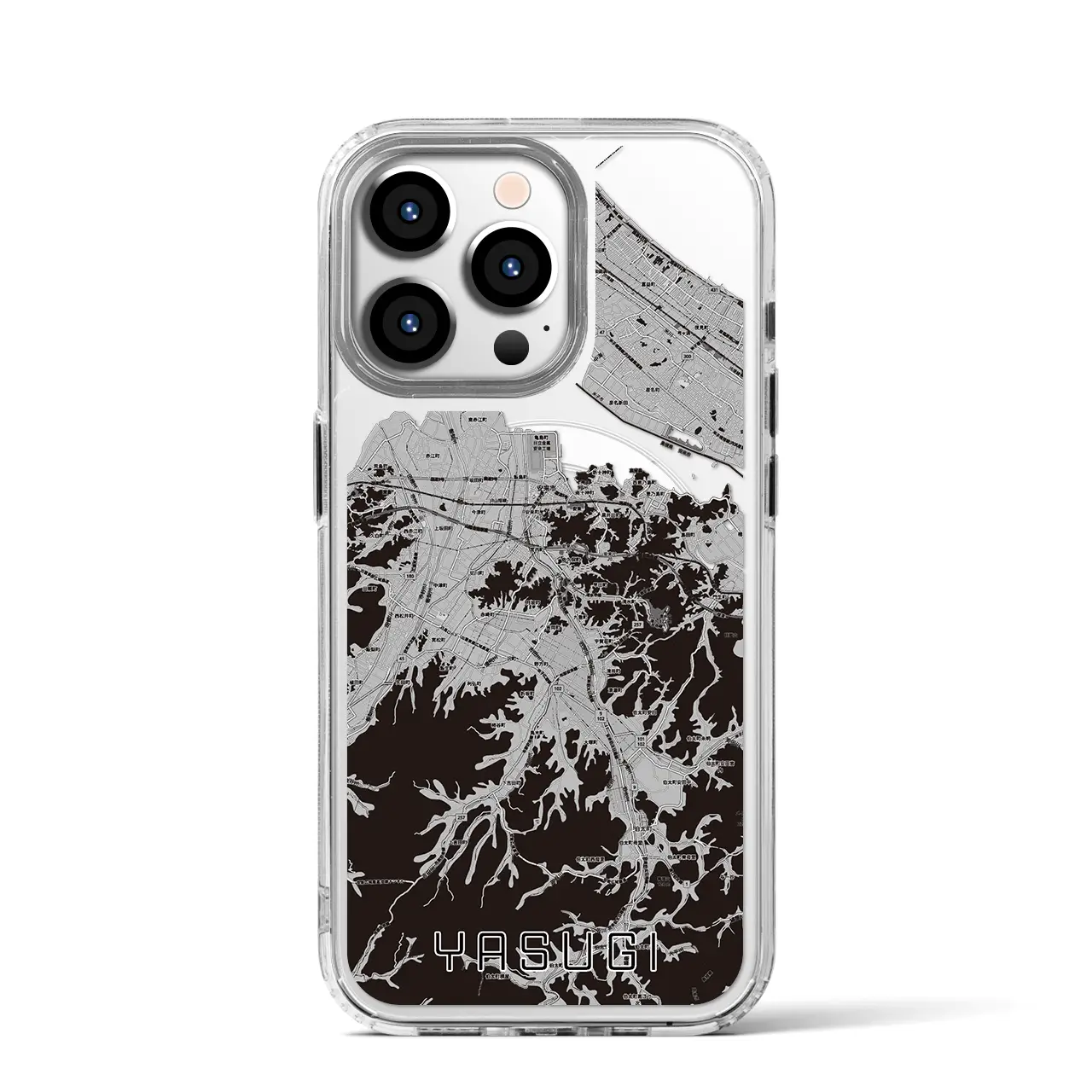 【安来(島根県)】地図柄iPhoneケース(MagSafeタイプ)