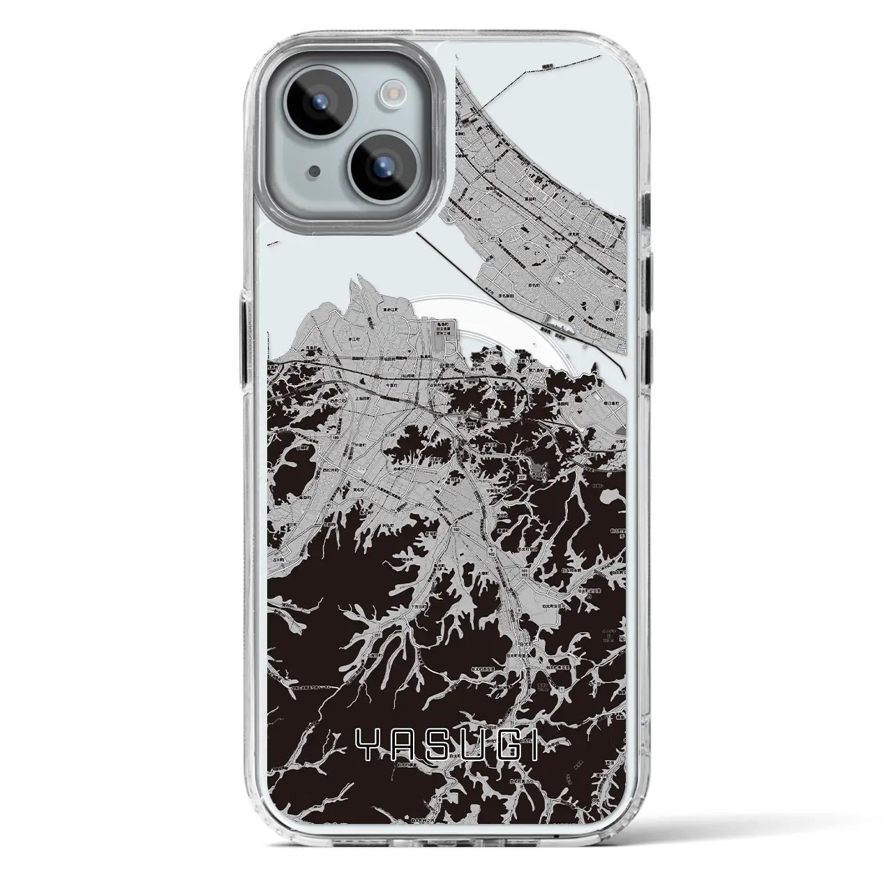 【安来(島根県)】地図柄iPhoneケース(MagSafeタイプ)