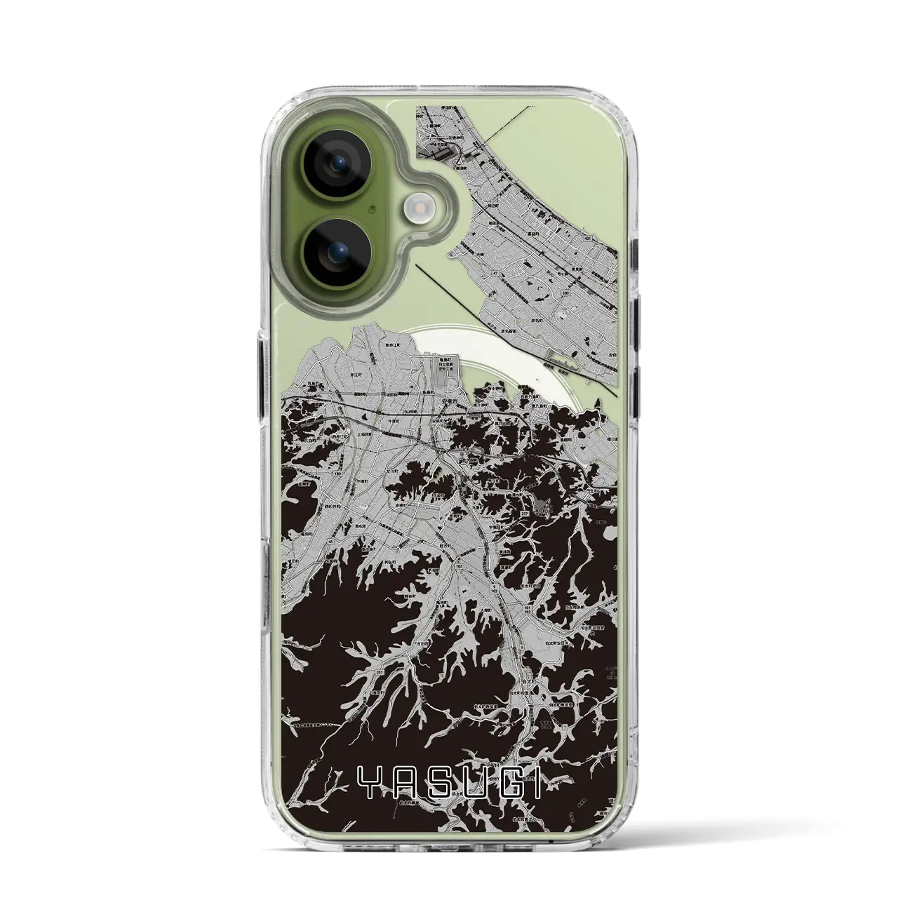 【安来(島根県)】地図柄iPhoneケース(MagSafeタイプ)