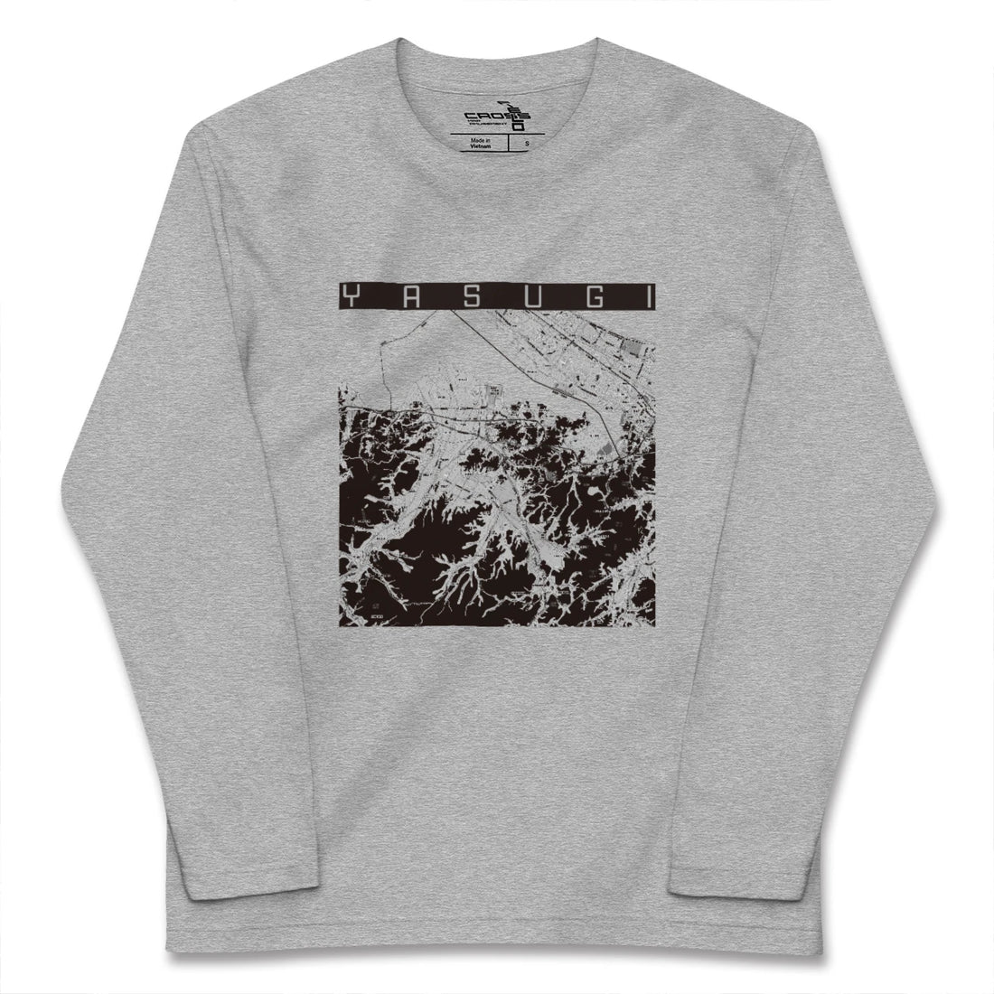 【安来(島根県)】地図柄ロングスリーブTシャツ