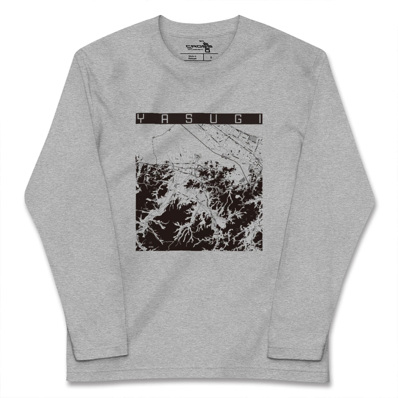 【安来(島根県)】地図柄ロングスリーブTシャツ