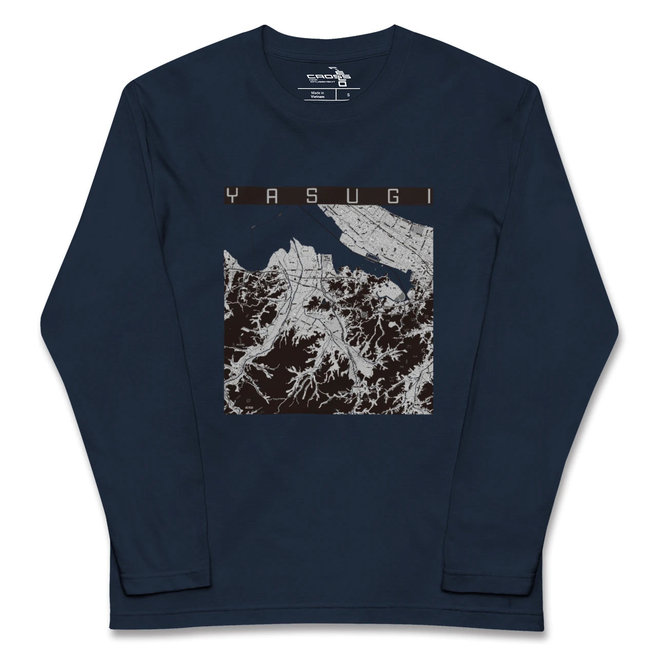 【安来(島根県)】地図柄ロングスリーブTシャツ
