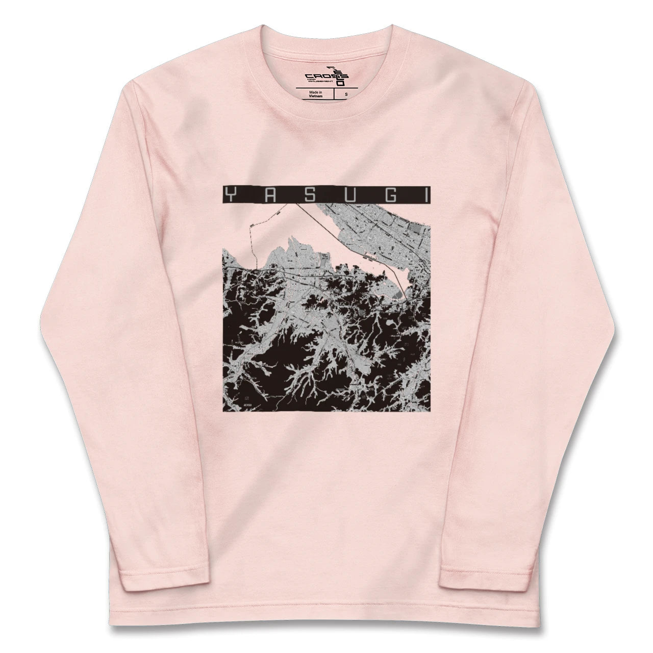 【安来(島根県)】地図柄ロングスリーブTシャツ