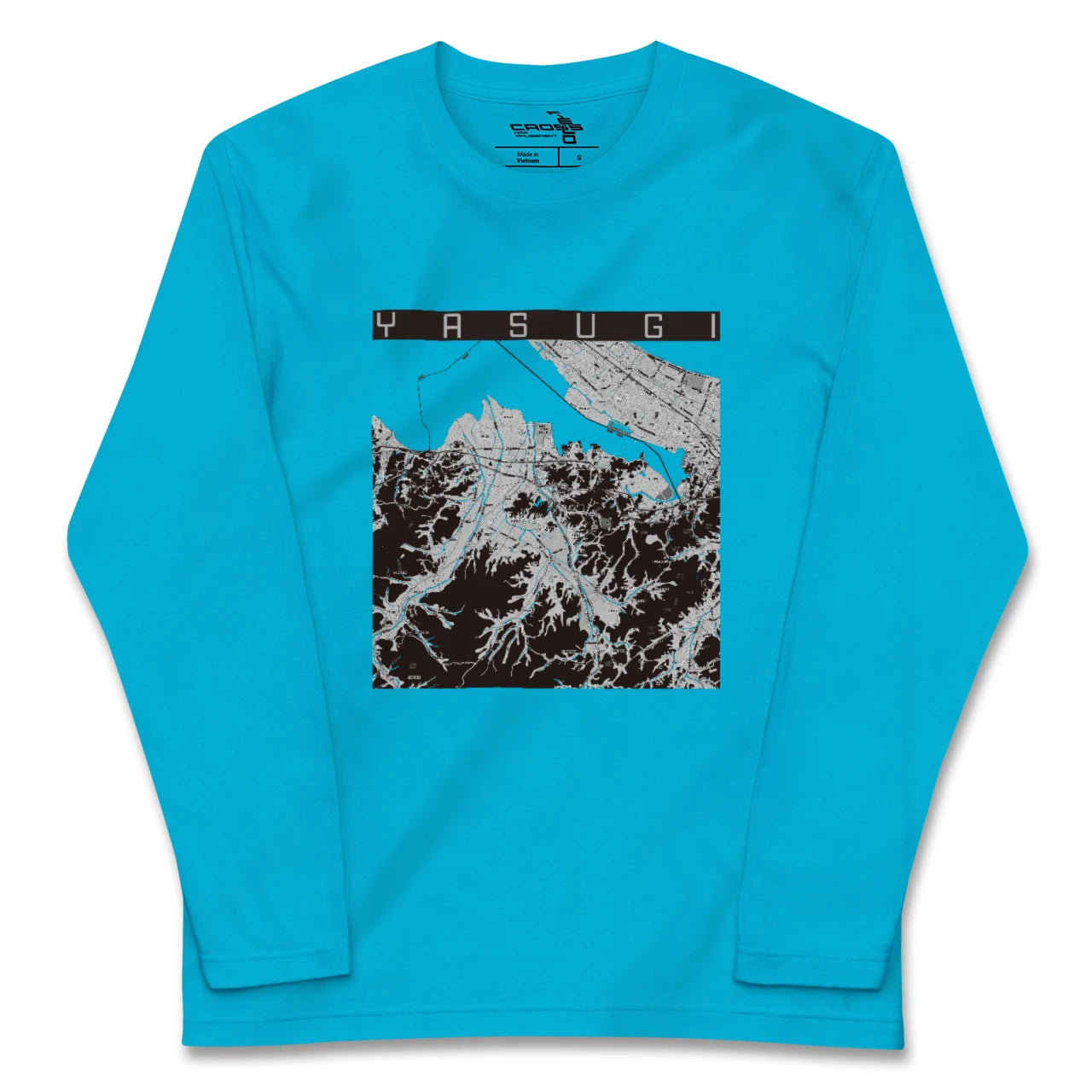 【安来(島根県)】地図柄ロングスリーブTシャツ