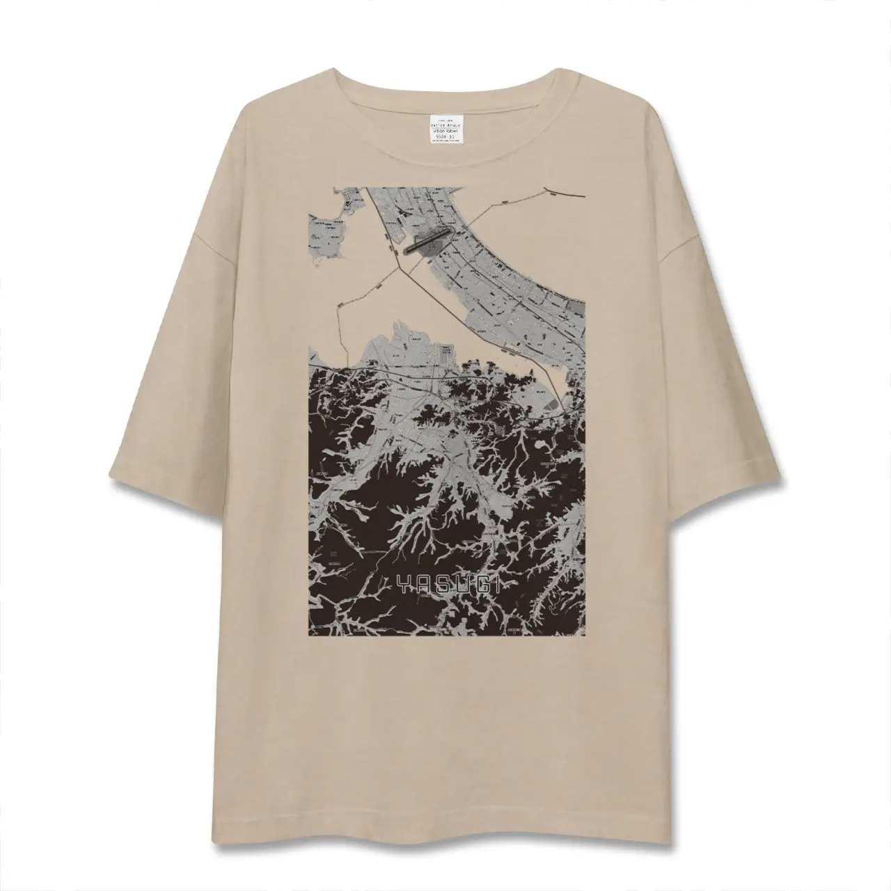 【安来(島根県)】地図柄ビッグシルエットTシャツ