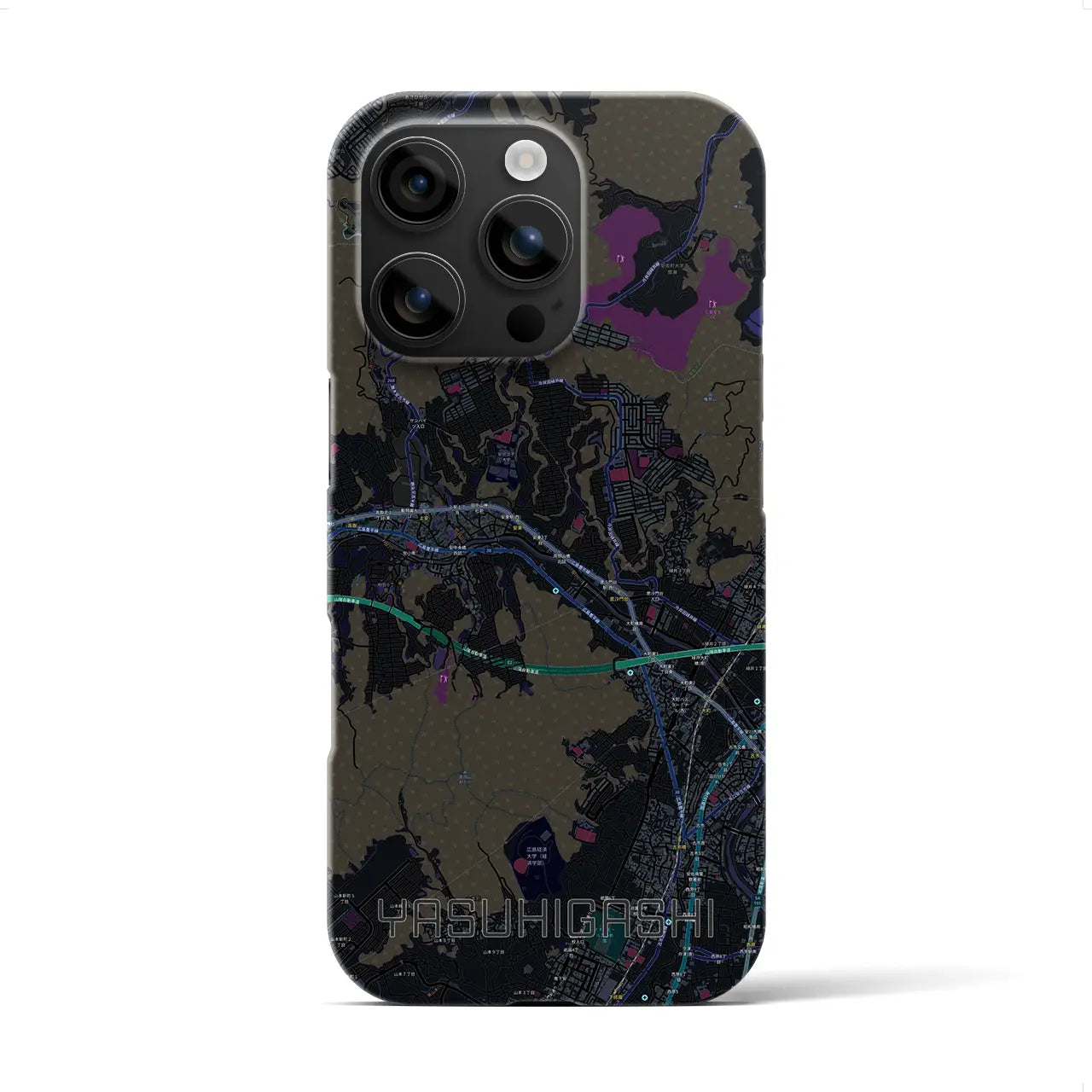 【安東(広島県)】地図柄iPhoneケース(バックカバータイプ)