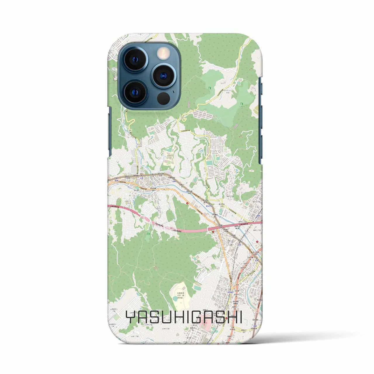 【安東(広島県)】地図柄iPhoneケース(バックカバータイプ)