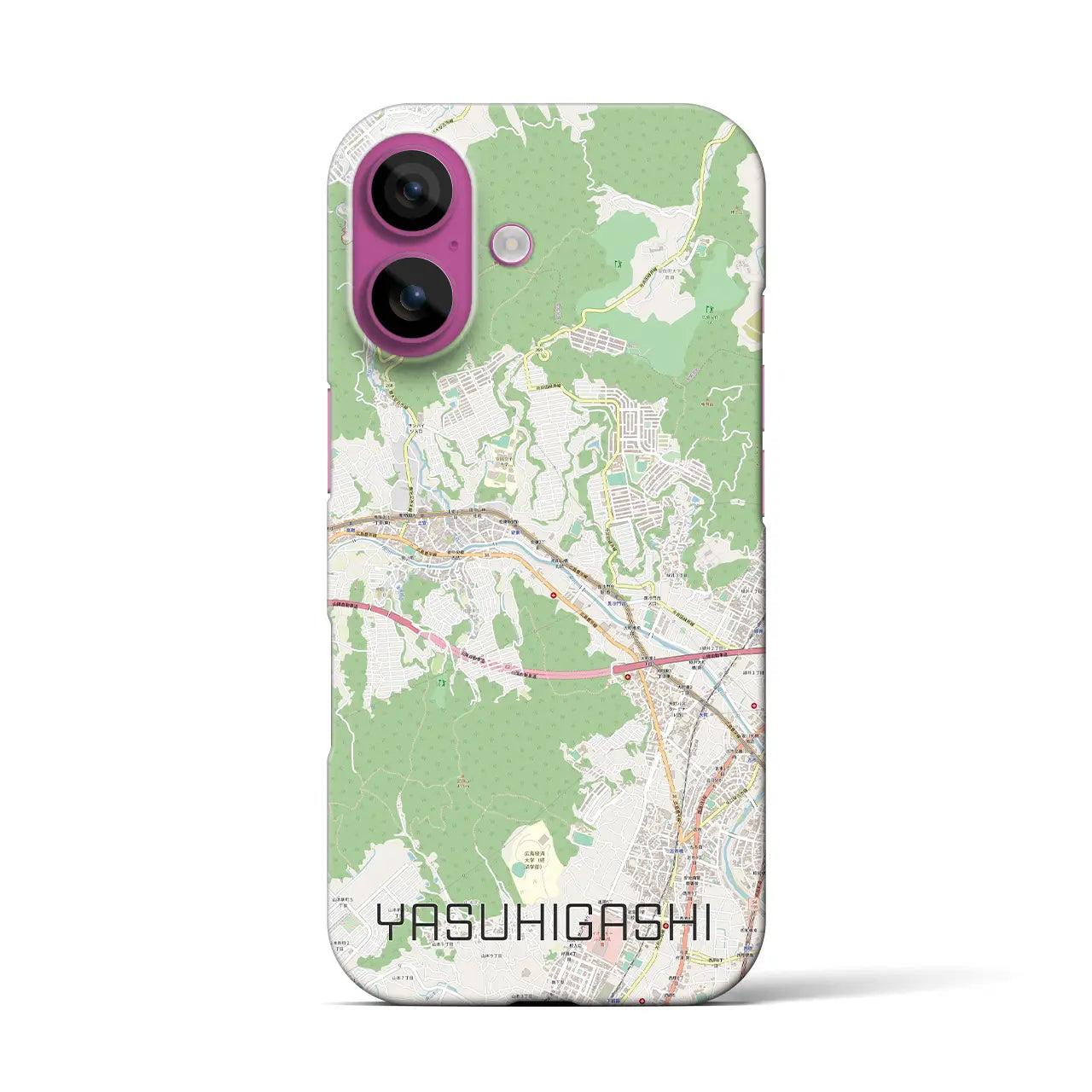 【安東(広島県)】地図柄iPhoneケース(バックカバータイプ)