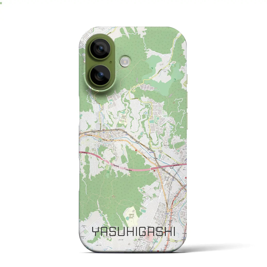 【安東(広島県)】地図柄iPhoneケース(バックカバータイプ)ナチュラル・iPhone 17 Pro Max 用