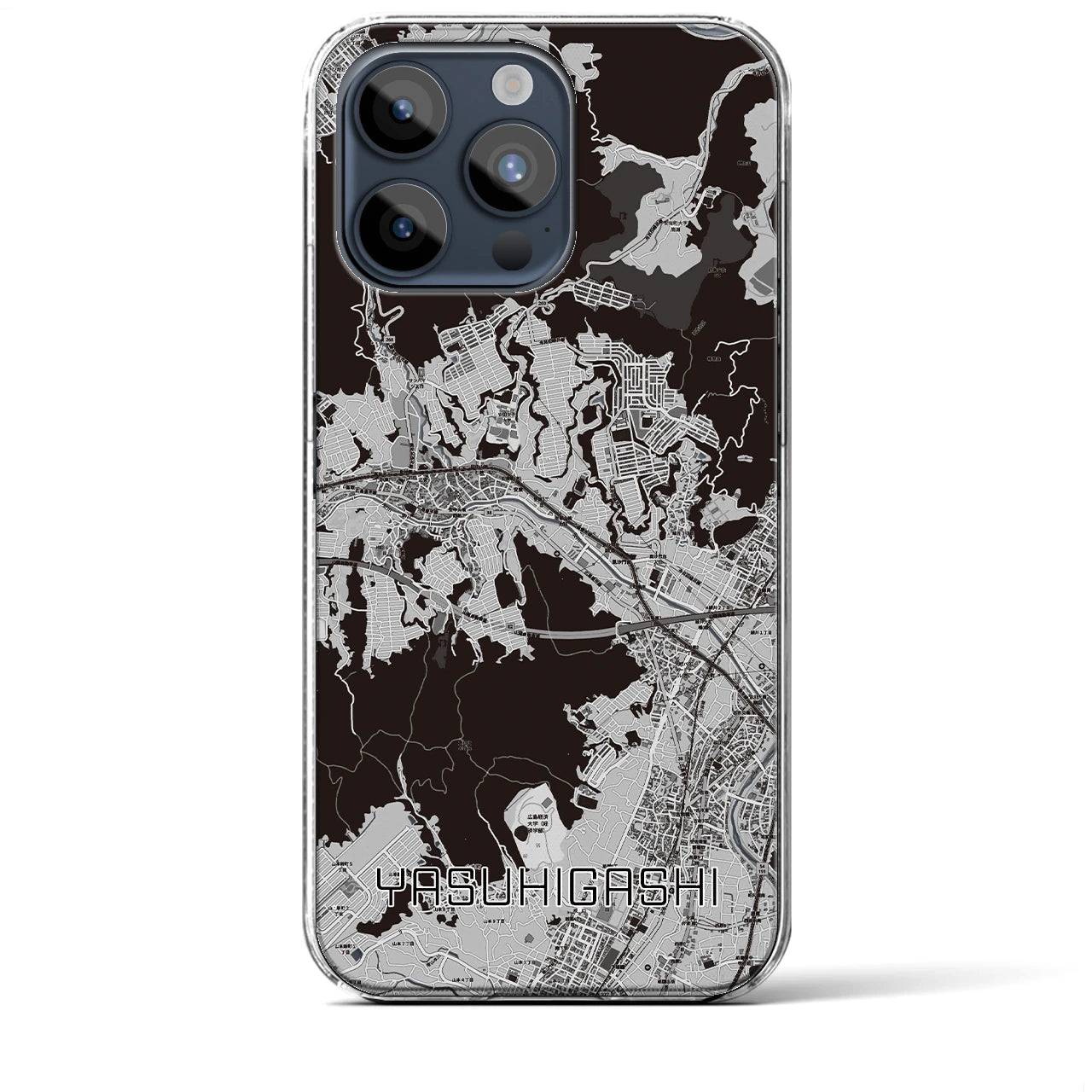 【安東(広島県)】地図柄iPhoneケース(クリアタイプ)