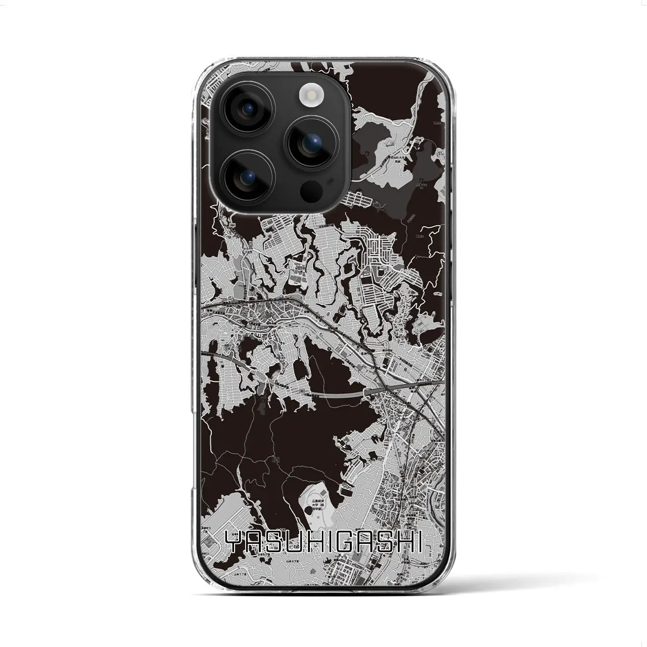 【安東(広島県)】地図柄iPhoneケース(クリアタイプ)