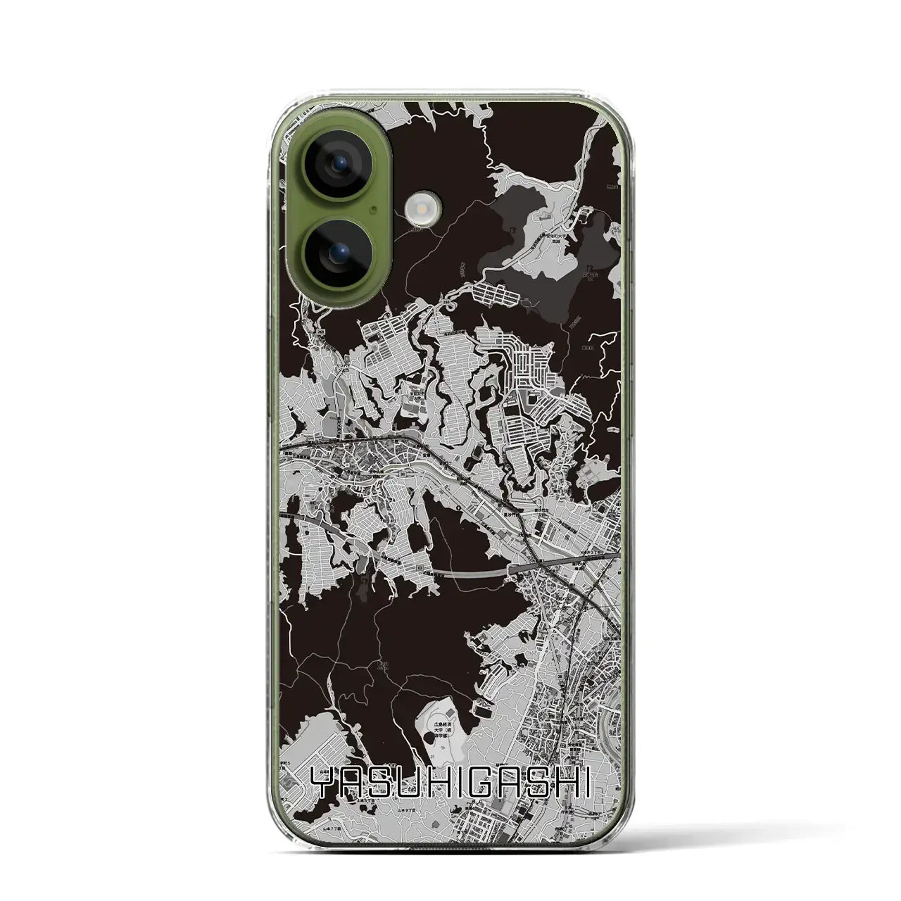 【安東(広島県)】地図柄iPhoneケース(クリアタイプ)