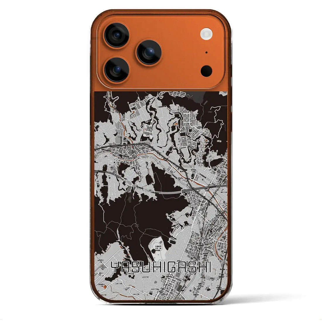 【安東(広島県)】地図柄iPhoneケース(クリアタイプ)