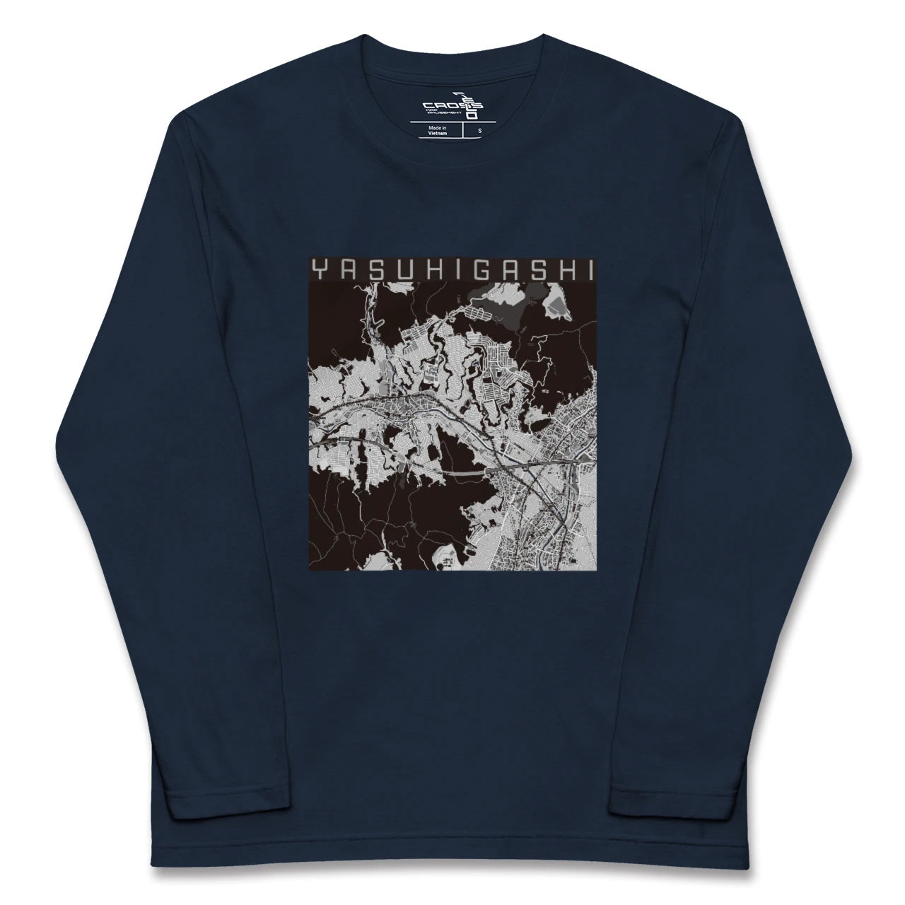 【安東(広島県)】地図柄ロングスリーブTシャツ
