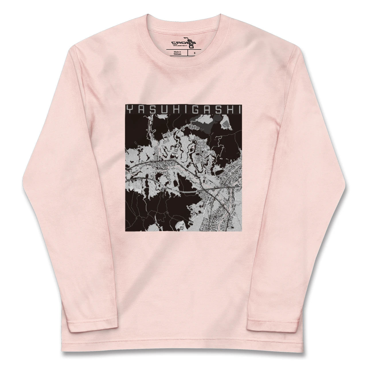 【安東(広島県)】地図柄ロングスリーブTシャツ