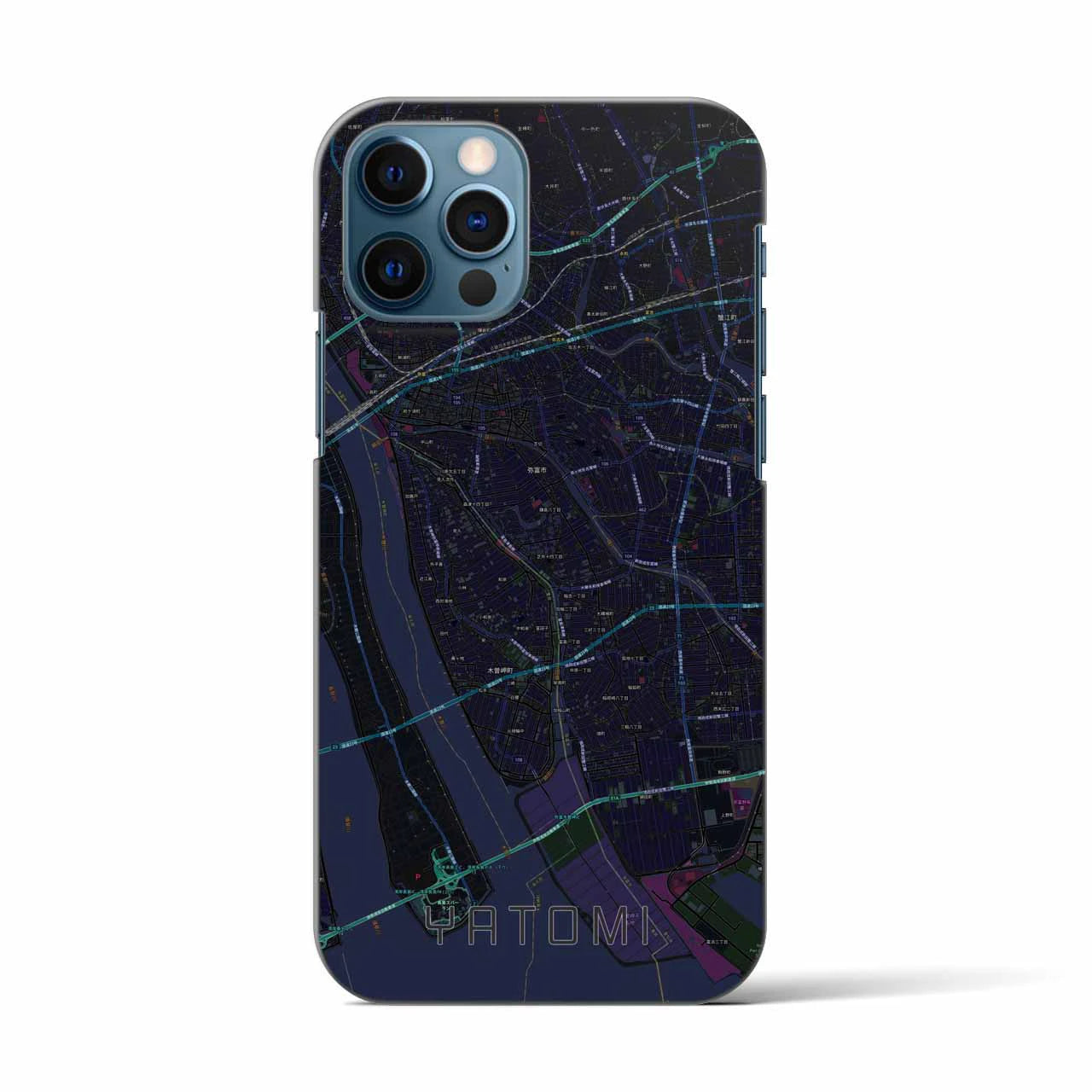 【弥富(愛知県)】地図柄iPhoneケース(バックカバータイプ)