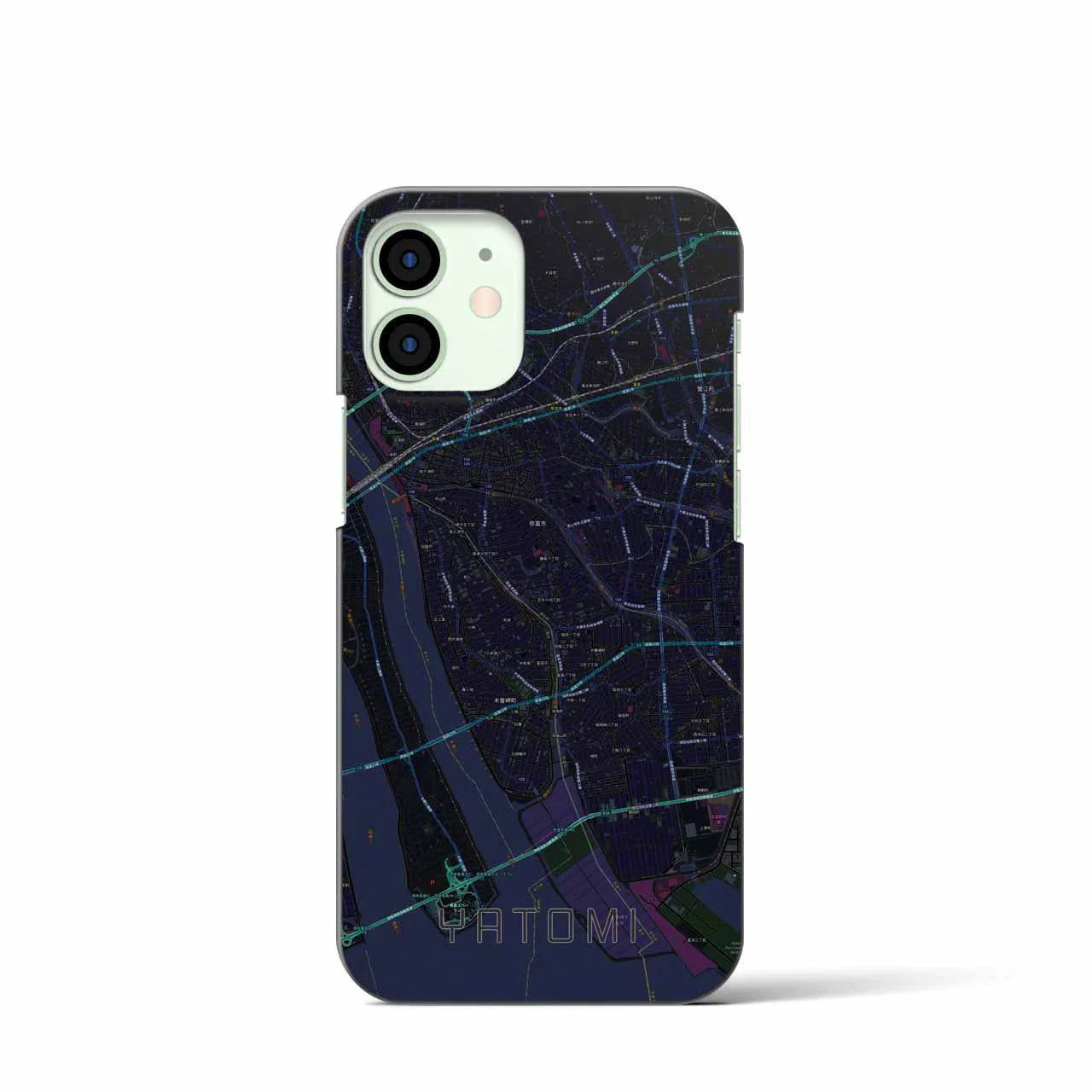 【弥富(愛知県)】地図柄iPhoneケース(バックカバータイプ)