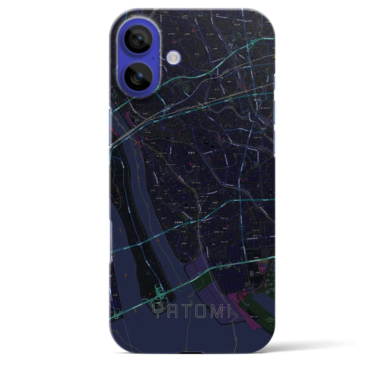 【弥富(愛知県)】地図柄iPhoneケース(バックカバータイプ)