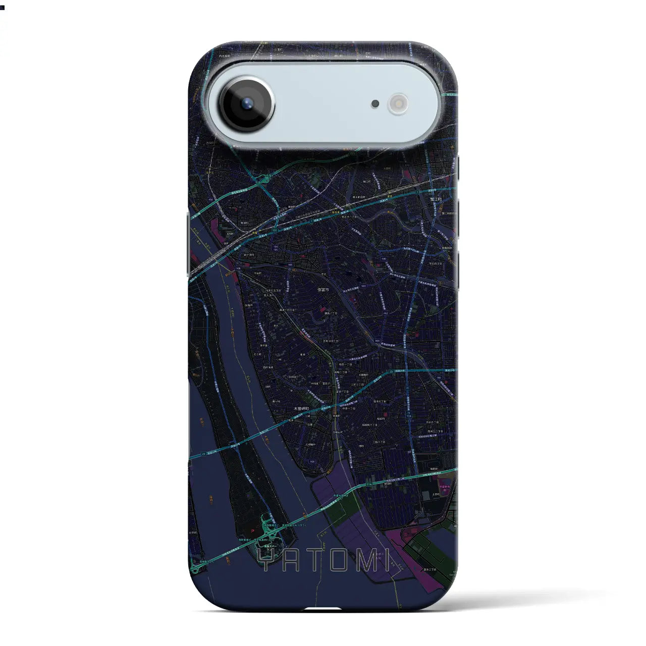 【弥富(愛知県)】地図柄iPhoneケース(バックカバータイプ)