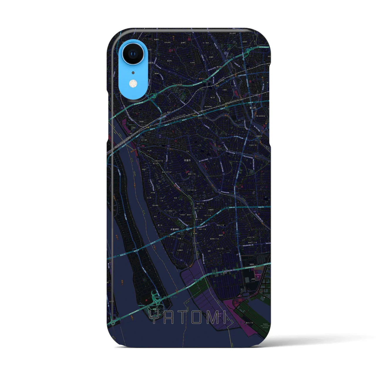【弥富(愛知県)】地図柄iPhoneケース(バックカバータイプ)