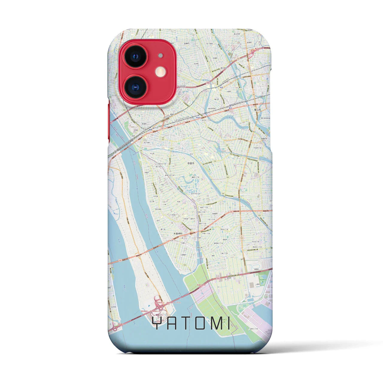 【弥富(愛知県)】地図柄iPhoneケース(バックカバータイプ)