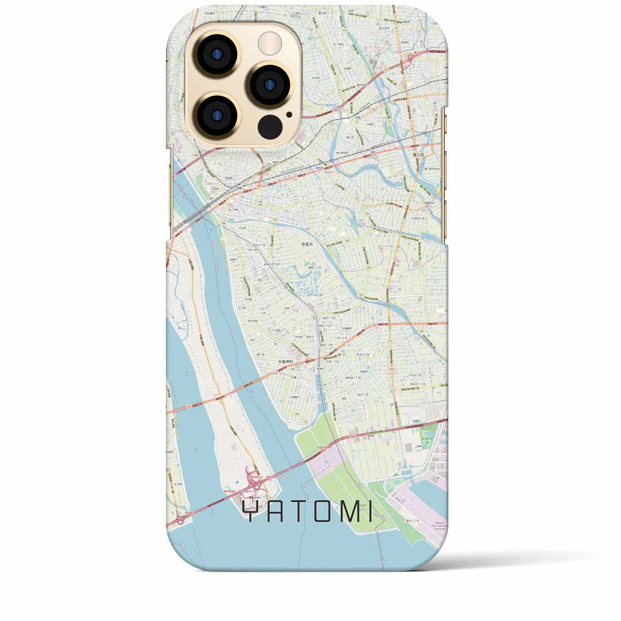 【弥富(愛知県)】地図柄iPhoneケース(バックカバータイプ)