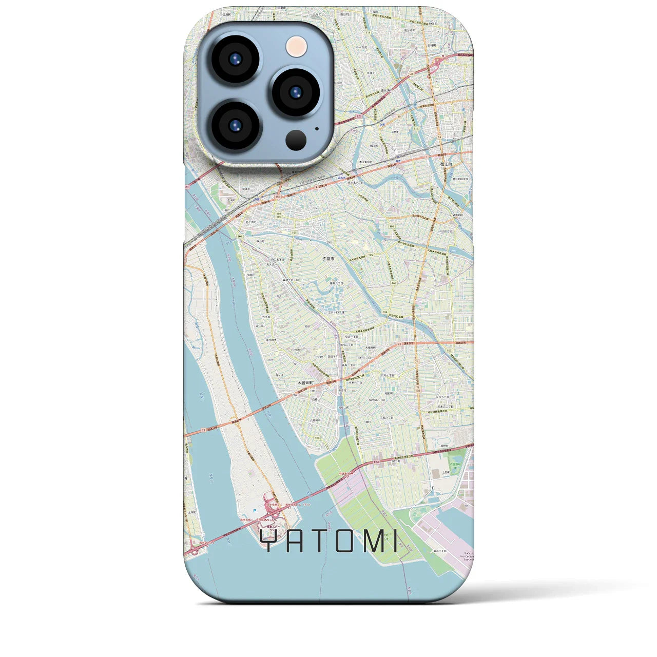 【弥富(愛知県)】地図柄iPhoneケース(バックカバータイプ)