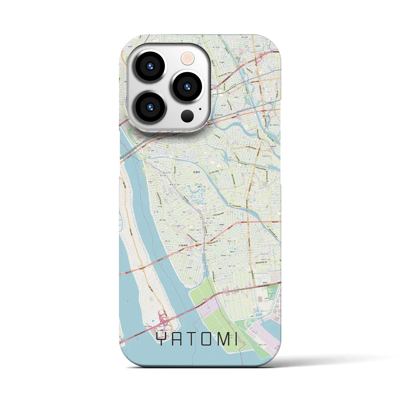 【弥富(愛知県)】地図柄iPhoneケース(バックカバータイプ)