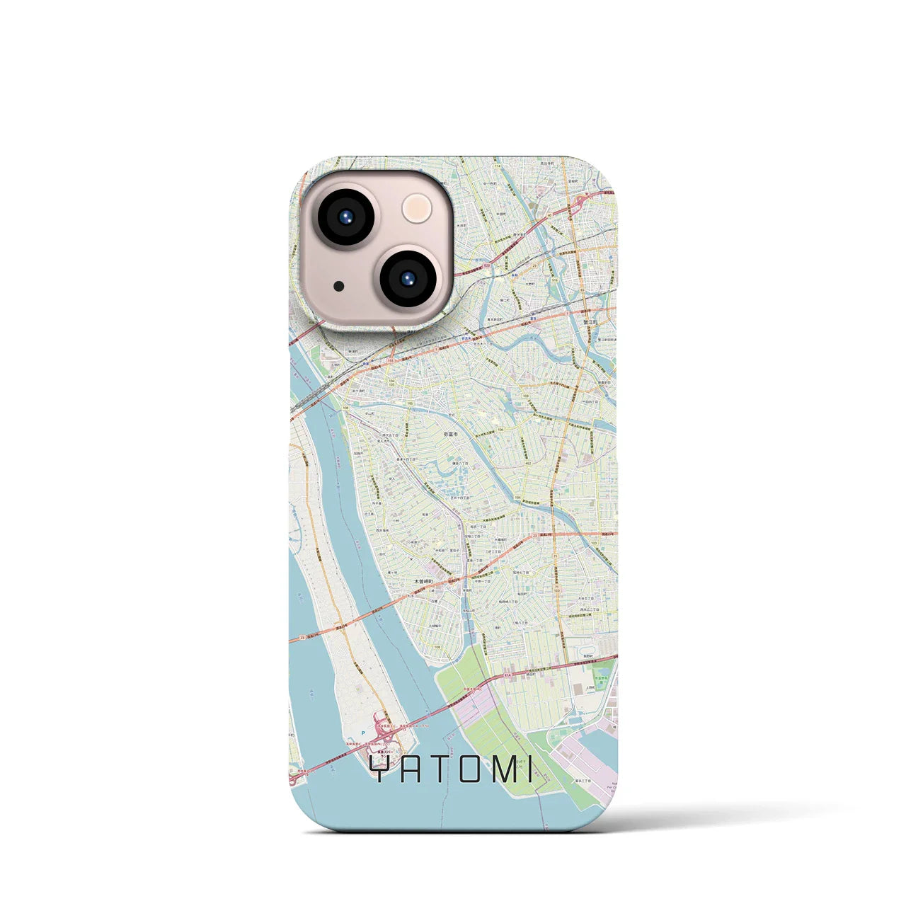 【弥富(愛知県)】地図柄iPhoneケース(バックカバータイプ)