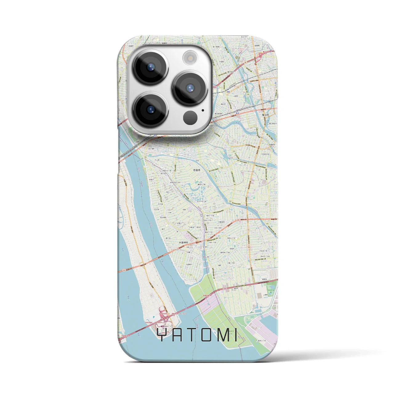 【弥富(愛知県)】地図柄iPhoneケース(バックカバータイプ)