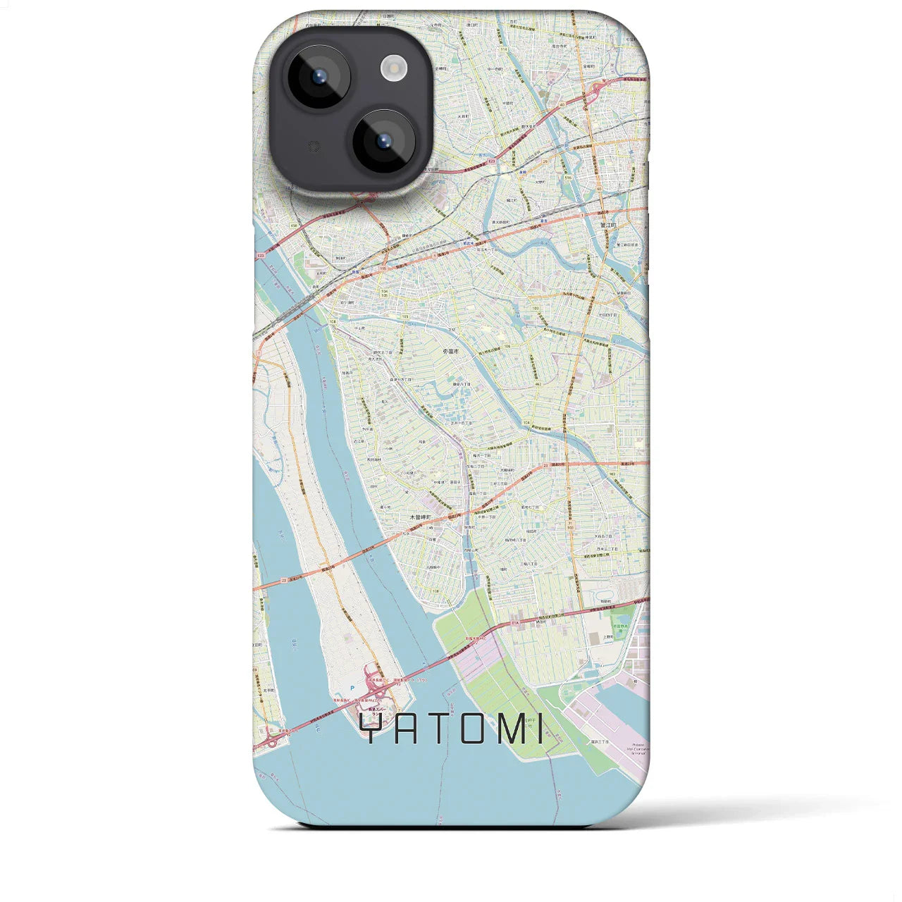 【弥富(愛知県)】地図柄iPhoneケース(バックカバータイプ)