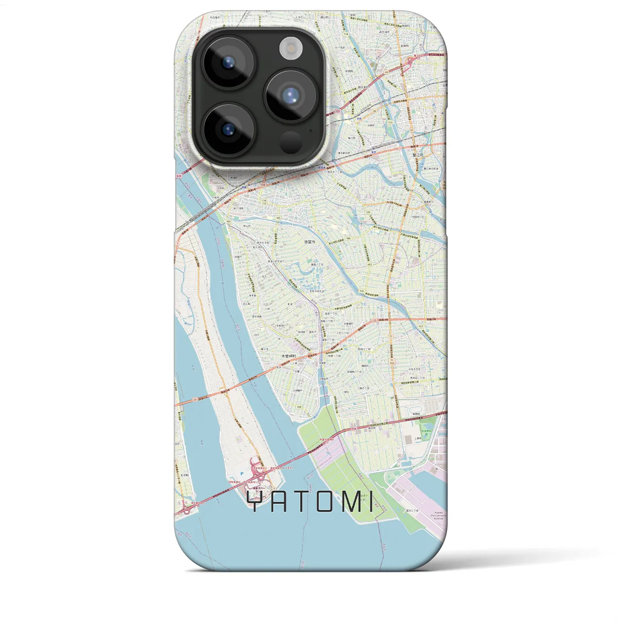 【弥富(愛知県)】地図柄iPhoneケース(バックカバータイプ)