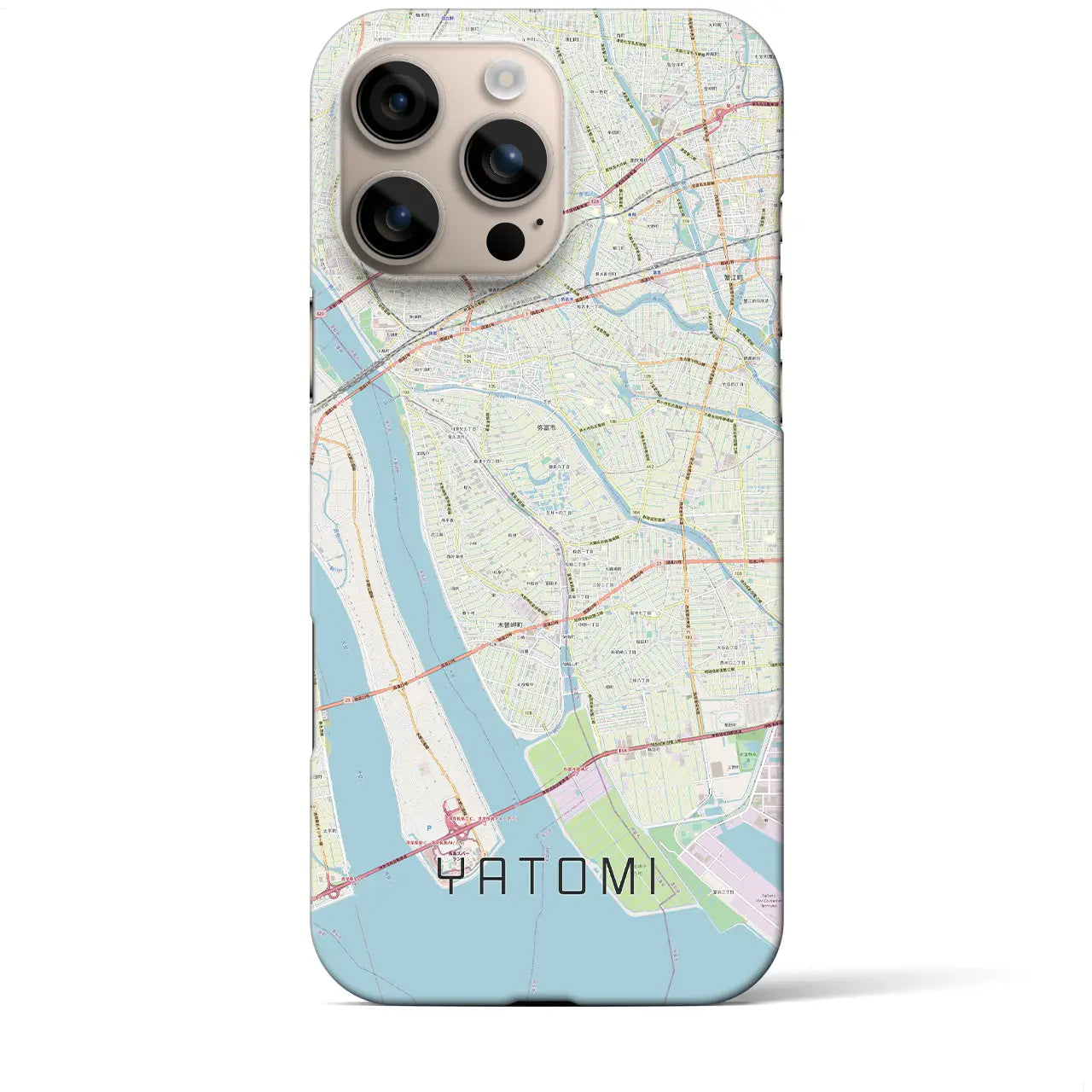 【弥富(愛知県)】地図柄iPhoneケース(バックカバータイプ)