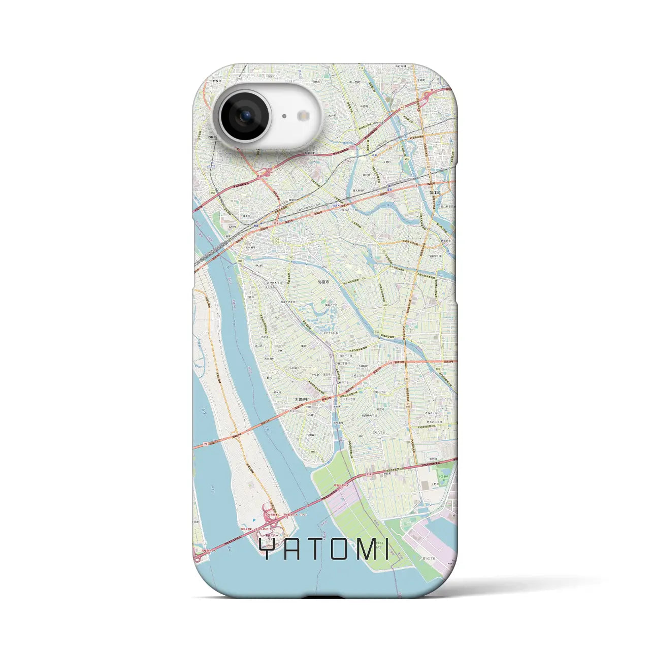 【弥富(愛知県)】地図柄iPhoneケース(バックカバータイプ)