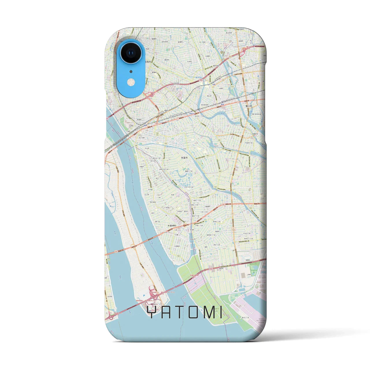 【弥富(愛知県)】地図柄iPhoneケース(バックカバータイプ)