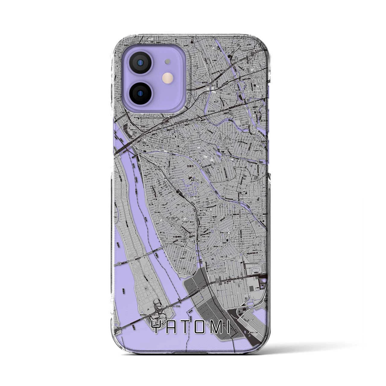 【弥富(愛知県)】地図柄iPhoneケース(クリアタイプ)